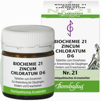 Biochemie 21 Zincum Chloratum D6 Tabletten 80 Stück