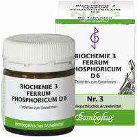 Biochemie 3 Ferrum Phosphoricum D6 Tabletten BOMBASTUS 80 Stück