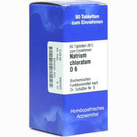 Biochemie 8 Natrium Chloratum D6 Tabletten Iso-arzneimittel 80 Stück