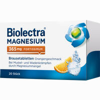 Biolectra Magnesium 365 Fortissimum Orange Brausetabletten 20 Stück