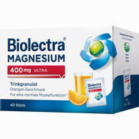 Biolectra Magnesium 400mg Ultra Trinkgranulat Orange 40 Stück