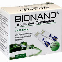 Bionano Blutzucker- Teststreifen 2 x 25 Stück