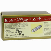 Biotin 200 + Zink Kapseln 100 Stück