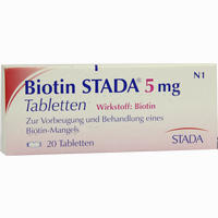 Abbildung von Biotin Stada 5mg Tabletten 20 Stück