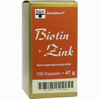 Biotin + Zink Kapseln 100 Stück