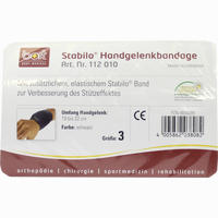 Bort Stabilo Handgelenkbandage Schwarz Gr.3 1 Stück