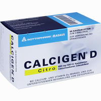 Calcigen D Citro 600 Mg/400 I.e. Kautabletten 50 Stück