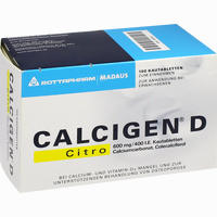 Calcigen D Citro 600 Mg/400 I.e. Kautabletten 100 Stück