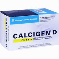 Calcigen D Citro 600mg/400 I.e. Kautabletten 120 Stück