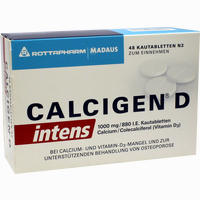 Calcigen D Intens 1000 Mg/880 I.e.kautabletten 48 Stück