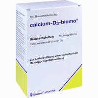 Calcium- D3- Biomo 1000mg Brausetabletten 120 Stück