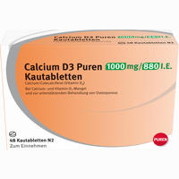 Calcium D3 Puren 1000 Mg/880 I. E. Kautabletten 48 Stück