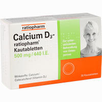 Calcium D3- Ratiopharm Kautabletten 30 Stück