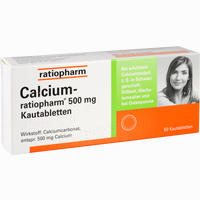 Calcium- Ratiopharm 500 Mg Kautabletten 50 Stück