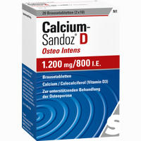 Calcium- Sandoz D Osteo Intens 1200mg/800 I.e. Brausetabletten 20 Stück