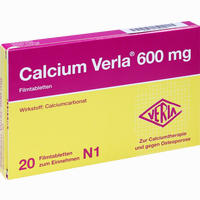 Calcium Verla 600mg Filmtabletten 20 Stück