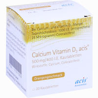 Calcium Vitamin D3 Acis 500mg/400 I.e. Kautablette Kautabletten 20 Stück