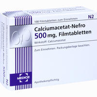 Calciumacetat- Nefro 500mg Filmtabletten 100 Stück