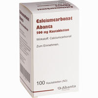 Calciumcarbonat Abanta 500 Mg Kautabletten 100 Stück