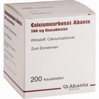 Calciumcarbonat Abanta 500 Mg Kautabletten 200 Stück