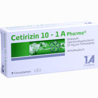 Cetirizin 10 - 1 A Pharma Filmtabletten 7 Stück