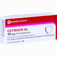 Cetirizin Al 10 Mg Filmtabletten 20 Stück