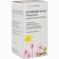 Abbildung von Cetirizin Aristo Allergiesaft 1 Mg/ml 75 ml