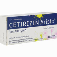 Cetirizin Aristo bei Allergien 10mg Filmtabletten 7 Stück