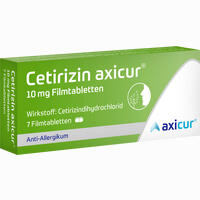 Cetirizin Axicur 10 Mg Filmtabletten AXICORP PHARMA 7 Stück