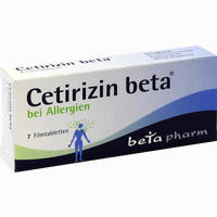 Abbildung von Cetirizin Beta Filmtabletten 7 Stück