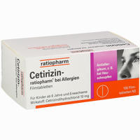 Cetirizin- Ratiopharm bei Allergien 10 Mg Filmtabletten 100 Stück