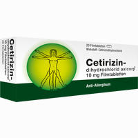 Cetirizindihydrochlorid Axicorp 10mg Filmtabletten Axicorp pharma 20 Stück