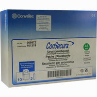 Consecura Urostomiebtl.stand.trans.m.knickver.45mm Beutel 10 Stück
