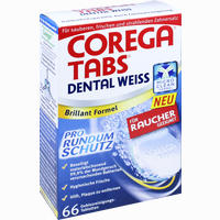 Corega Tabs Dental Weiss für Raucher Tabletten 66 Stück