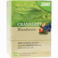 Cranberry Blaubeere Tee Kraft der Natur Salus Filterbeutel 15 Stück