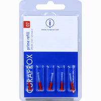 Curaprox Cps 07 Fine 0,7- 2,5mm Interdentalbürste Rot Zahnbürste 5 Stück