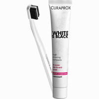 Curaprox White Is Black Kohlezahnpasta Mild+ Bürste 1 Stück