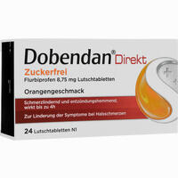 Dobendan Direkt zuckerfrei Flurbiprofen 8.75mg Lutschtabletten 24 Stück