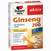 Doppelherz Ginseng 200 + B- Vitamine+zink Kapseln 30 Stück
