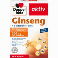 Doppelherz Ginseng 250 + B- Vitamine + Zink Kapseln 30 Stück