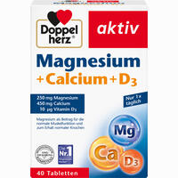 Doppelherz Magnesium + Calcium + D3 Tabletten 40 Stück