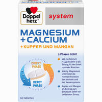 Doppelherz System Magnesium + Calcium + Kupfer und Mangan Tabletten 60 Stück