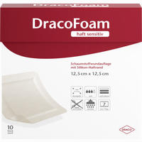Dracofoam Haft Sensitiv Schaumstoffwundauflage 12.5x12.5cm Verband 10 Stück