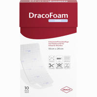 Dracofoam Infekt Schaumstoff Wundauflage 10x20cm Verband 10 Stück