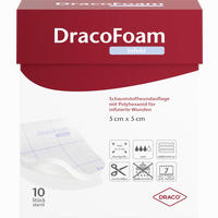 Dracofoam Infekt Schaumstoff Wundauflagen 5x5cm Verband 10 Stück