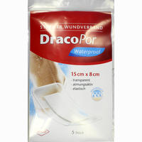 Dracopor Waterproof Wundverband Steril 15cmx8cm 5 Stück