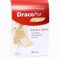 Dracopor Wundverband Steril 3.8x3.8cm Hautfarben Pflaster 10 Stück