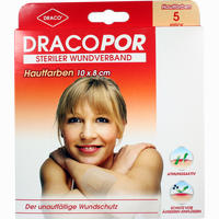 Dracopor Wundverband Steril Hautfarben Ster 8x10cm 5 Stück