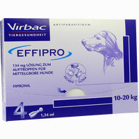 Effipro 134mg Vet Lösung Zum Auftropfen für Mittelgroße Hunde Lösung 4 Stück