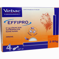 Effipro 67mg Vet Lösung Zum Auftropfen für Kleine Hunde 4 Stück